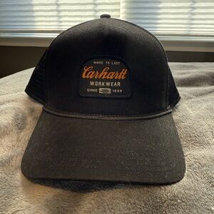 Carhartt workwear black trucker hat snapback
